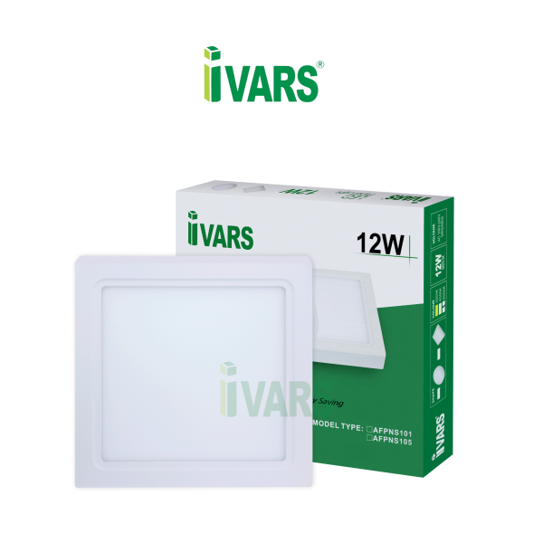 Đèn LED panel IVARS kiểu ốp nổi chỉ viền đơn sắc 12W