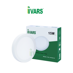Đèn LED panel IVARS kiểu ốp nổi chỉ viền đơn sắc 15W (Tròn)
