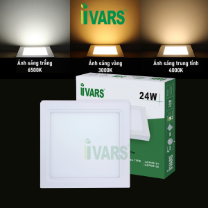 Đèn LED panel IVARS ốp nổi - đổi màu ánh sáng tùy chọn - 24W