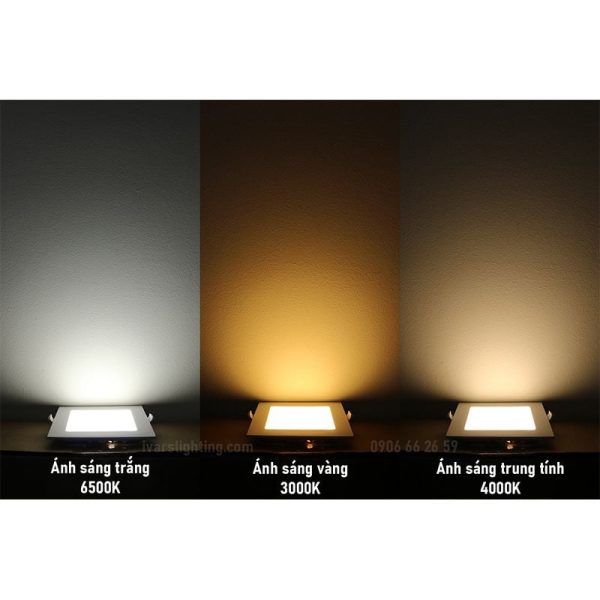 Đèn LED slim panel IVARS âm trần - đổi màu ánh sáng tùy chọn - 6W