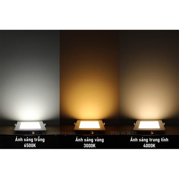 Đèn LED slim panel IVARS âm trần - đổi màu ánh sáng tùy chọn - 9W