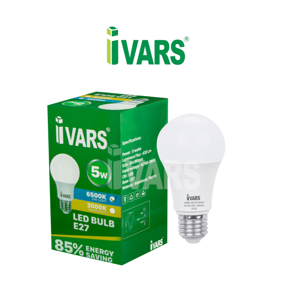 Đèn LED bulb IVARS kiểu tròn chuôi E27 - 5W