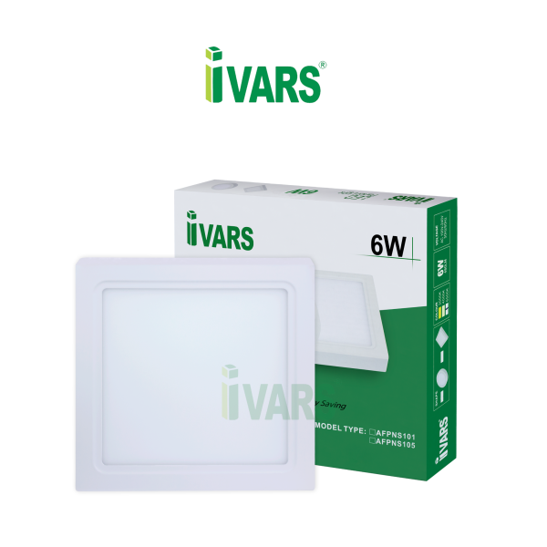 Đèn LED panel IVARS kiểu ốp nổi chỉ viền đơn sắc 6W