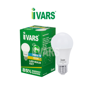 Đèn LED bulb IVARS kiểu tròn chuôi E27 - 9W