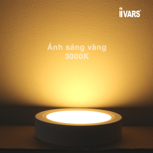 Đèn LED panel IVARS kiểu ốp nổi chỉ viền đơn sắc 15W (Tròn)