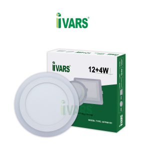 Đèn LED slim panel IVARS âm trần - 2 màu ánh sáng trắng và vàng - (12+4)W